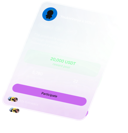 VOICE marktech campaign space with reward pool